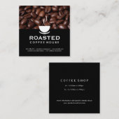 Koffiebonen Vierkante Visitekaartje (Voorkant / Achterkant)