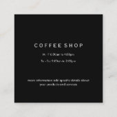 Koffiebonen Vierkante Visitekaartje (Achterkant)