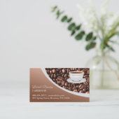 Koffiebonen Visitekaartje (Staand voorkant)