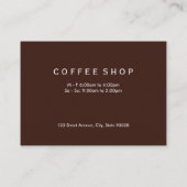 Koffiebonen Visitekaartje (Achterkant)