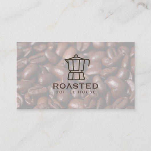 Koffiebonen Visitekaartje (Voorkant)