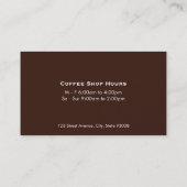 Koffiebonen Visitekaartje (Achterkant)