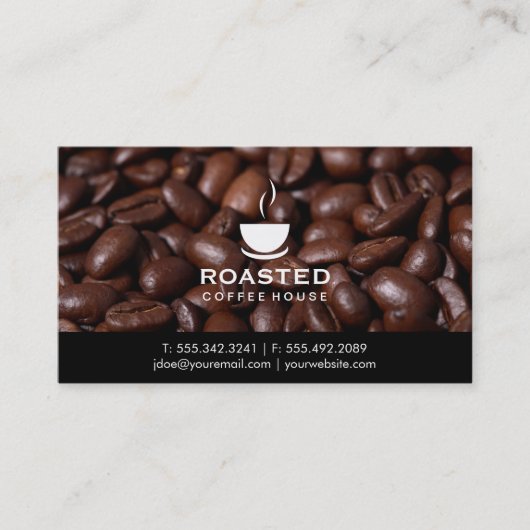Koffiebonen Visitekaartje (Voorkant)