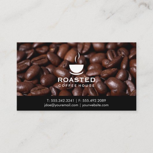 Koffiebonen Visitekaartje (Voorkant)