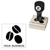 Koffiebonen Voedsel drink met tekst Rubberstempel (Gestempeld)