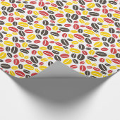 Koffiebonen voor een kopje java cadeaupapier (Hoek)