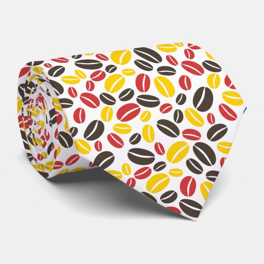 Koffiebonen voor een kopje java stropdas (Opgerold)