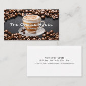 koffiebonen | Warme drank in cup Visitekaartje (Voorkant / Achterkant)