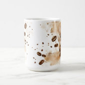 Koffiebonen waterverf - Koffieverslaafden Koffiemok (Center)