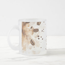 Koffiebonen waterverf - Koffieverslaafden Koffiemok