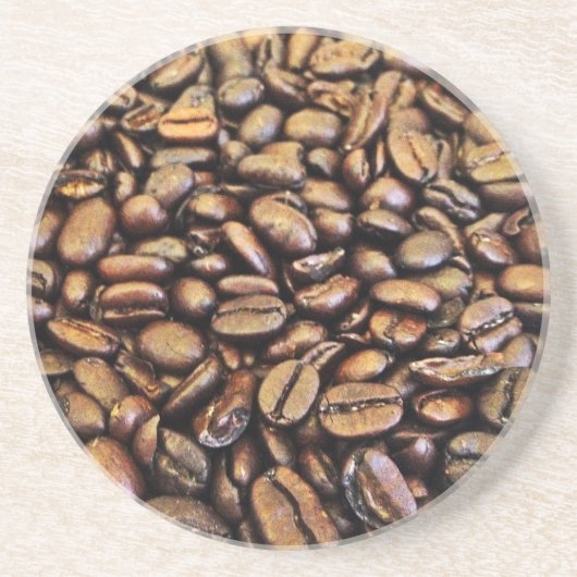 koffiebonen zandsteen onderzetter (Voorkant)