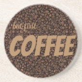 Koffiebonen Zandsteen Onderzetter (Voorkant)