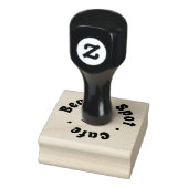 Koffiebonenbeker Logo Loyalty Cafe Rubberstempel (Stempel)
