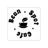 Koffiebonenbeker Logo Loyalty Cafe Rubberstempel (Afrduk)