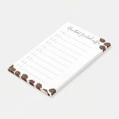 Koffiebonendrinklijst naar-uitvoerlijst post-it® notes (Schuin)