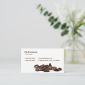 Koffiebonenhandelaar Visitekaartje (Staand voorkant)