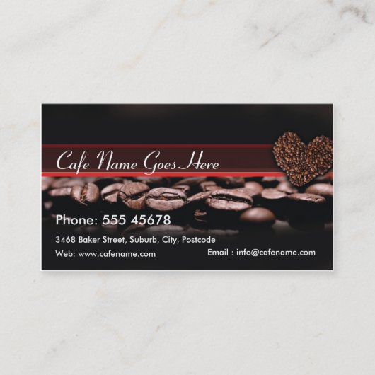 Koffiebonenkaart Klantenkaartje (Voorkant)