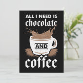 Koffiebonenkorrels en koffie bedankkaart (Staand voorkant)