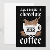 Koffiebonenkorrels en koffie bedankkaart (Voorkant / Achterkant)