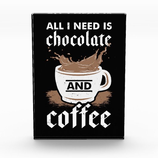 Koffiebonenkorrels en koffie fotoblokken (Voorkant)