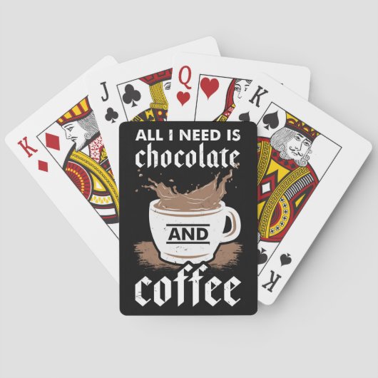 Koffiebonenkorrels en koffie pokerkaarten (Achterkant)