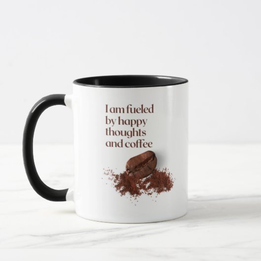 Koffiebonenmok met citaat mok (Links)