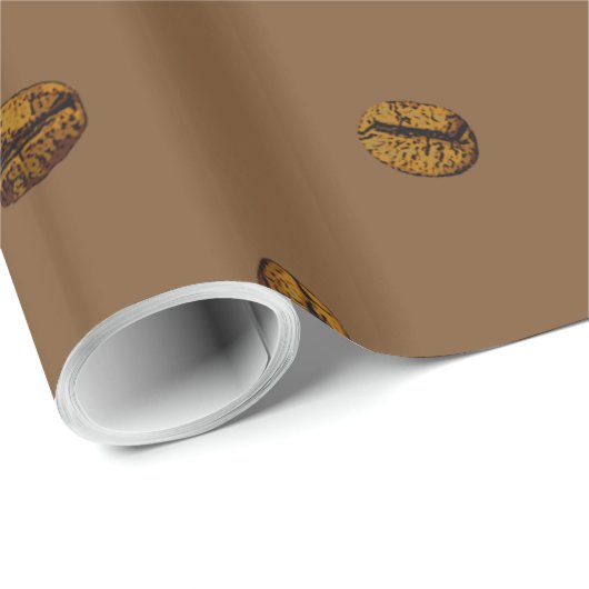 koffiebonenpatroon cadeaupapier (Rol Hoek)