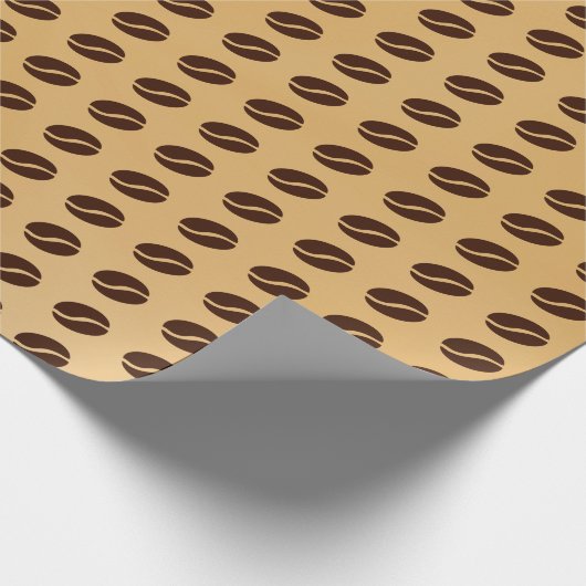 Koffiebonenpatroon Cadeaupapier (Hoek)