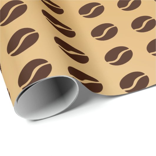 Koffiebonenpatroon Cadeaupapier (Rol Hoek)