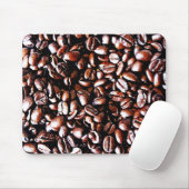 Koffiebonenpatroon - Donkere roast Muismat (Met muis)