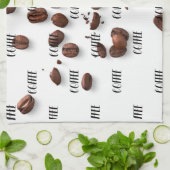 Koffiebonenpatroon, keukenhanddoeken (Gevouwen)