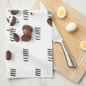 Koffiebonenpatroon, keukenhanddoeken (Quarter Fold)