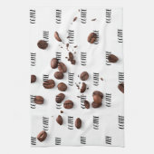 Koffiebonenpatroon, keukenhanddoeken (Verticaal)
