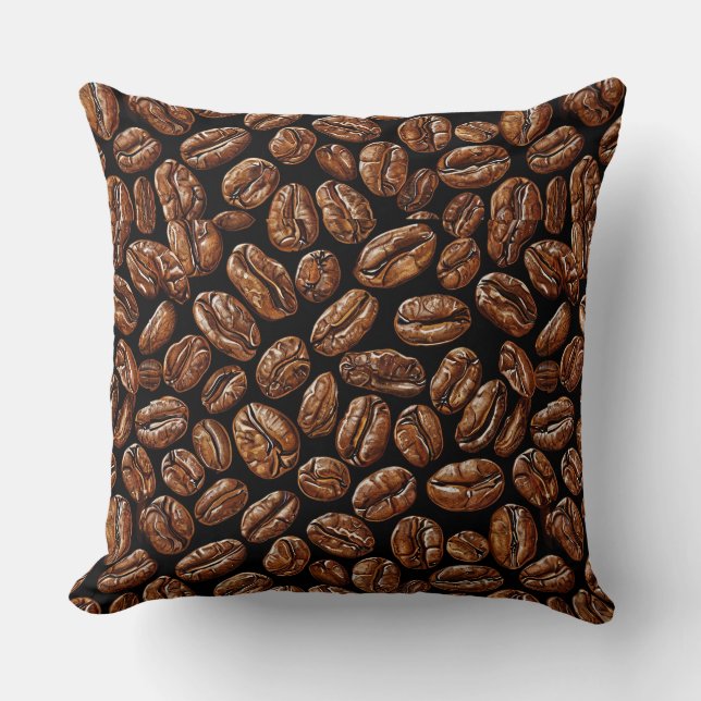 Koffiebonenpatroon Kussen (Voorkant)