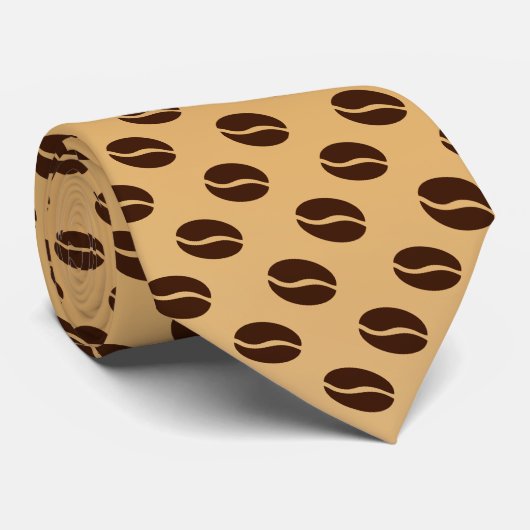 Koffiebonenpatroon Stropdas (Opgerold)