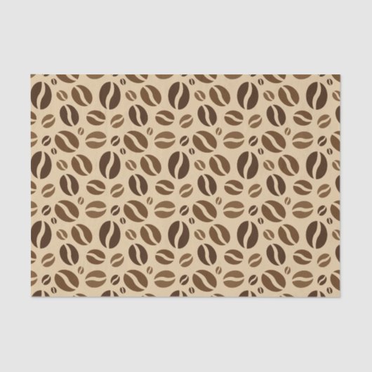 Koffiebonenpatroon Tissuepapier (Voorkant)