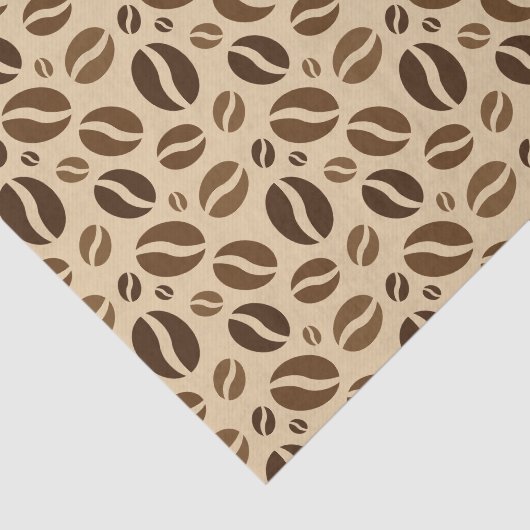 Koffiebonenpatroon Tissuepapier (Detail)