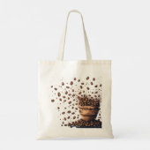 Koffiebonenregen Tote Bag (Achterkant)