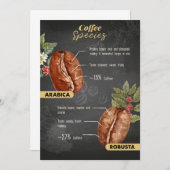 Koffiebonensoorten Kaart (Voorkant / Achterkant)