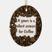 Koffiebonensornament Keramisch Ornament (Rechts)