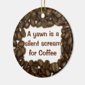 Koffiebonensornament Keramisch Ornament (Links)