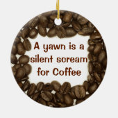 Koffiebonensornament Keramisch Ornament (Achterkant)