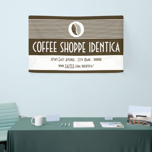 koffiebonenwinkelbanner spandoek (Beurs)