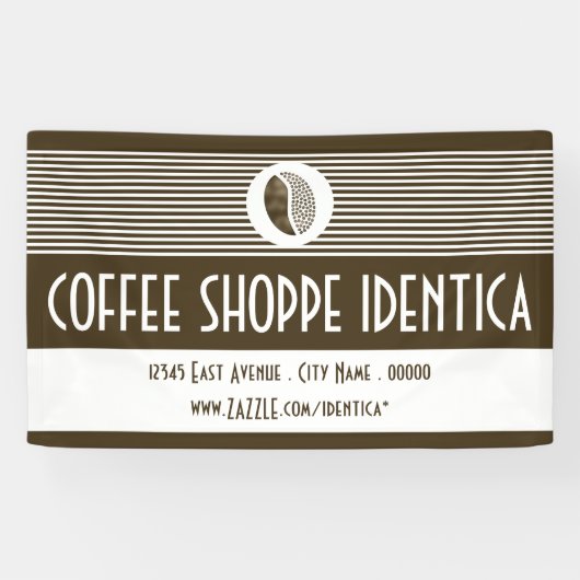 koffiebonenwinkelbanner spandoek (Horizontaal)