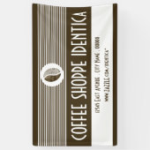 koffiebonenwinkelbanner spandoek (Verticaal)
