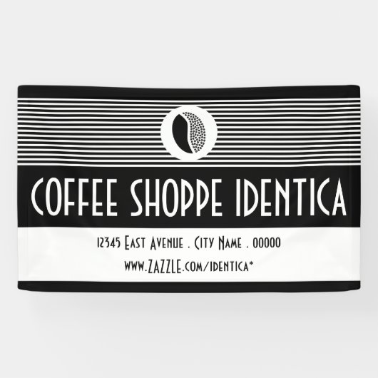 koffiebonenwinkelbanner spandoek (Horizontaal)