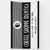 koffiebonenwinkelbanner spandoek (Verticaal)