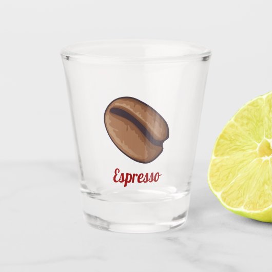 Koffiebonpictogram Shot Glas (Voorkant)