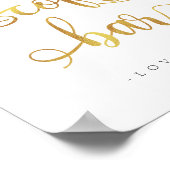 "Koffieboog" Gold Simple Calligraphy WeddenSign Poster (Hoek)