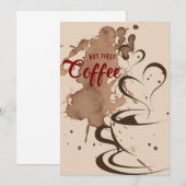 Koffieboom, eerste koffie bedankkaart (Voorkant / Achterkant)